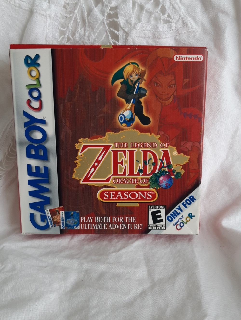 Nintendo Game Boy Color Zelda Oracle of Seasons Red Box Art